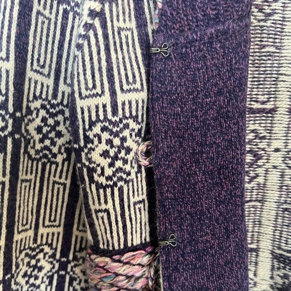 Women's Black and Pink Cardigan Sweater - Picture 6 of 14